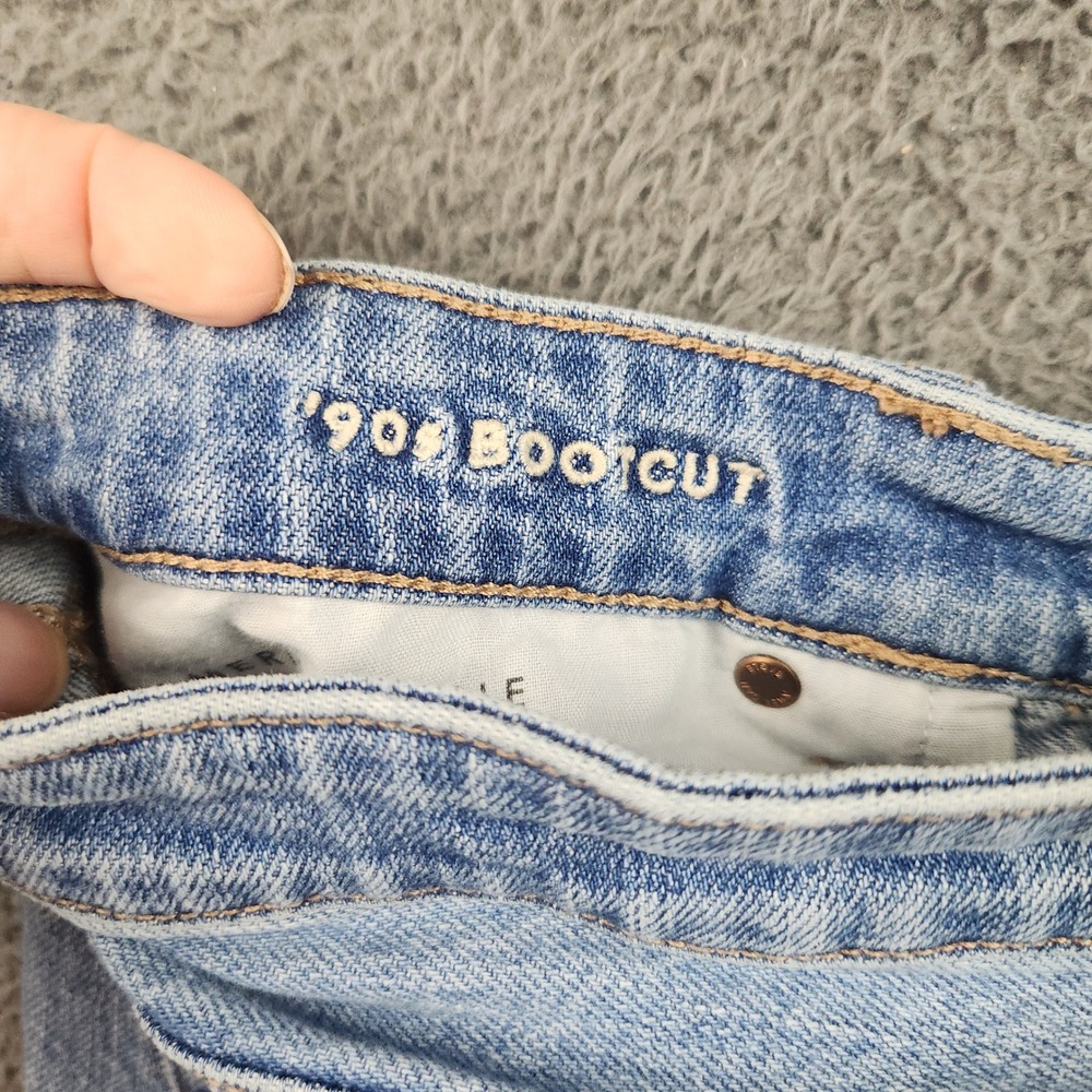 AE American Eagle 90's Bootcut Jeans Womens 14 Blue Denim High Rise Cotton 32x29 - Picture 10 of 11